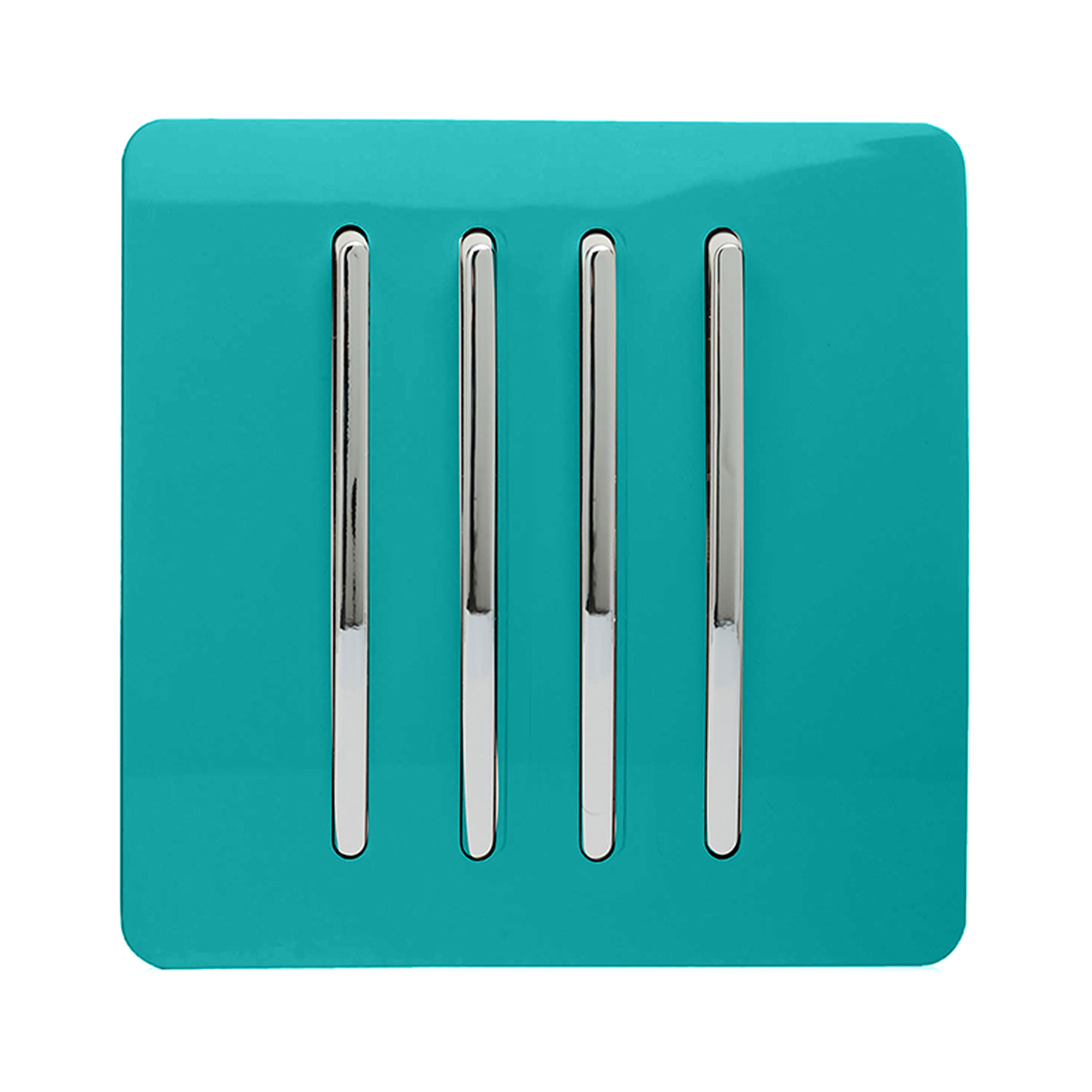 ART-SS8BT  4 Gang 2 Way 10 Amp Rocker Bright Teal